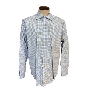 Vineyard Vines Mens Classic Fit Murray Shirt Light Blue White Gingham Large